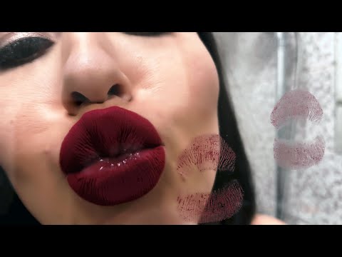 ASMR Girlfriend Glass Kissing & Lens licking. Part 2