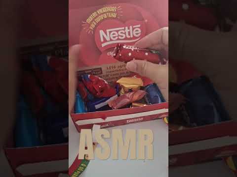 ASMR UNBOXING caixa de chocolate NESTLÉ #asmrsounds #unboxing #tappings #satisfying