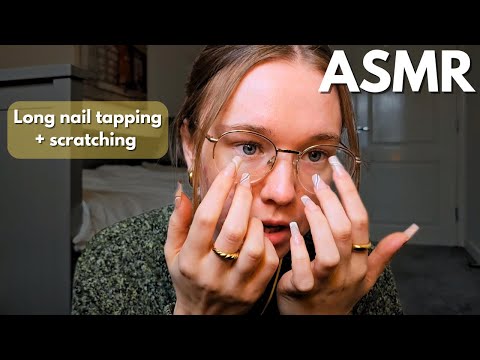 ASMR | Long nail tapping + scratching (fast & aggressive)
