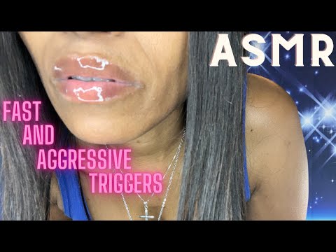 ASMR Fast and Aggressive Triggers, Mic Pumping, Spit Painting