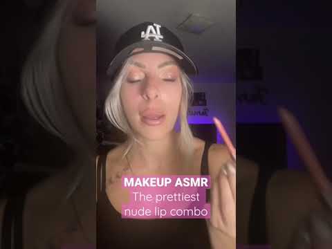 Makeup ASMR the prettiest nude lipstick combo