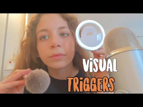 ASMR Visual Triggers| plucking negative energy, tapping lens, lights, etc