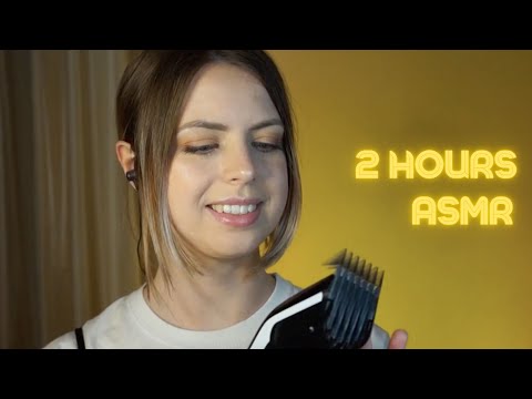 [ASMR 2 HOURS] 💈 At the Barbershop💈Men's haircut and beard shaving appointment