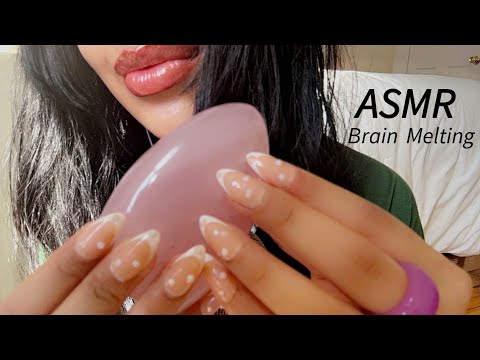 ASMR~ Brain Melting Mouth Sounds & Tapping w/ Long Nails (Slow & Fast Taps)