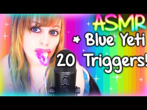 ASMR Blue Yeti ░ OVER 20 TRIGGERS!!! ♡ Mouth Sounds, SkSkSk, Crinkle, Plastic, Hair Brushing, Test ♡