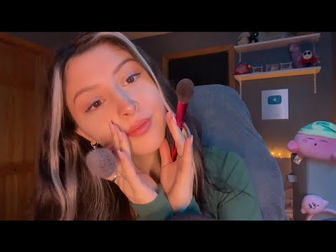 ASMR FACE ATTENTION FOR TINGLES 🪄 brushing you, energy plucking, mouth sounds & hand movements
