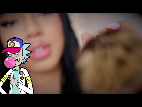 ASMR- Gum chewing sounds , no talking with face brushing for sleep *trigger/cringe warning*