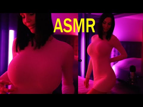 ASMR Textured Tight Dress Fabric Sounds / Scratching - Hypnotic Night 💥 Feel my Body intensively