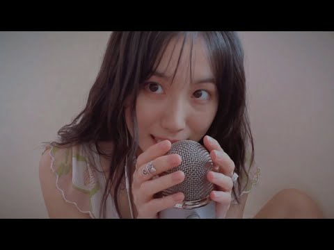 ASMR up close whispering, hand sounds, etc • soft singing included • 囁き声と、