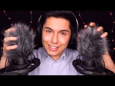 ASMR | Fuzzy Mic Scratching & Inaudible Whispering (Up Close Binaural Ear Attention)