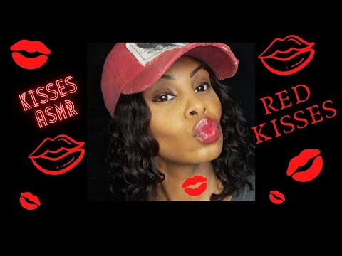 Red Lipstick Kisses ASMR