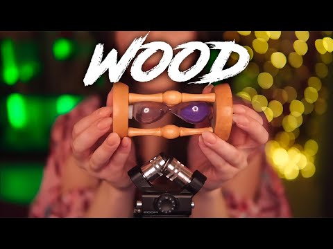 ASMR Wood 💎 Tapping, Scratching and "Pencil Drawing", No Talking, Super Close Sounds