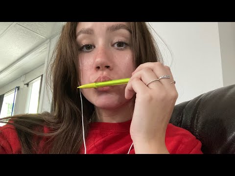 pencil nibbling and drawing on your face *lofi asmr*