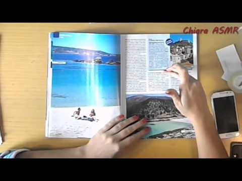 ASMR ITA Reading a Magazine about Sardinia