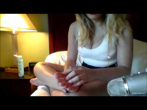 ASMR 3dio Foot Massage - Soft Spoken, RELAXING! with binaural beats