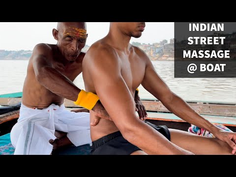 Street Massage @ Boat For Muscle Recovery | asmr yogi