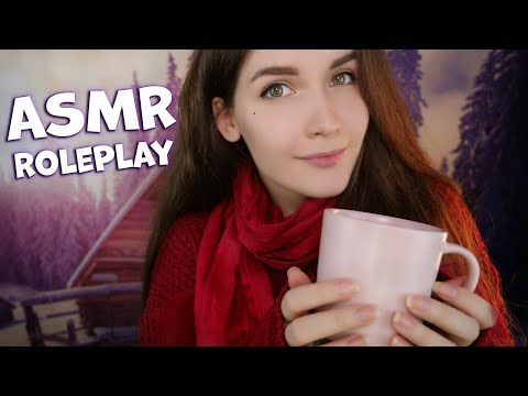 АСМР пьем чай на морозе 🌲❄☕ ASMR drink tea in winter forest