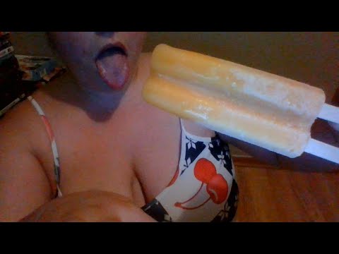 ASMR Sucking Popsicle, Orange