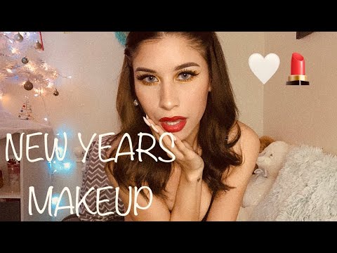 ASMR Your friend does your makeup 💄 For NEW YEARS 🎊 WARM LIGHTING