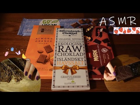 ASMR | Chocolate Sounds for Relaxation {No talking} 🍫🌷 (crinkles, tapping, sorting, chopping)🌷