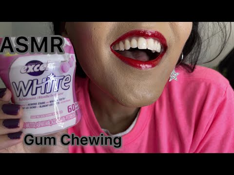 ASMR Close Up Gum Chewing Soft Spoken ( Hand Movements)Mouth Sounds, Tapping Sounds ♡