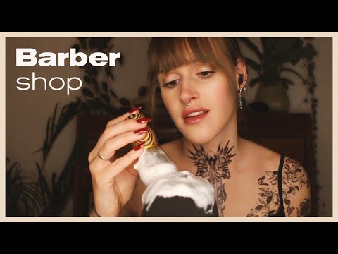 ASMR | Barber Shop Roleplay | extremely relaxing foam sounds [german | deutsch whispered]
