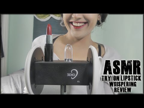 ASMR♡💄 Lipstick Try On 💄Application Whispering Kisses 💋Hand Movements🖐🏼🖐🏼❤️asmr Lipstick Tapping ♥