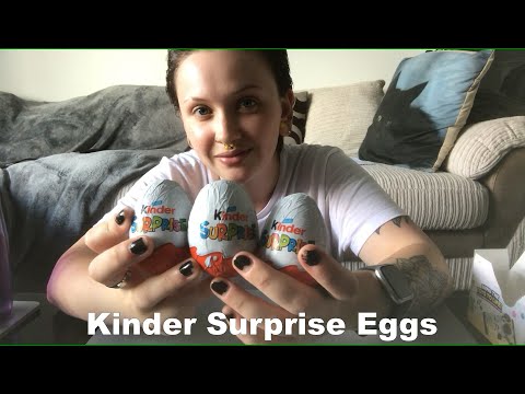 ASMR Eating Kinder Surprise Eggs