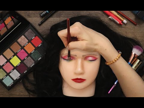 ASMR Makeup on Doll Head (Whispered) - Shane Dawson Conspiracy Palette