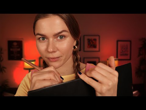 ASMR Measuring & Drawing Your Eyes RP.  Soft Spoken Personal Attention