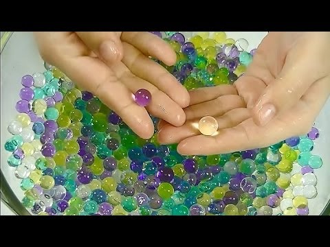 Satisfying ASMR: Binaural Sound Assortment With Kinetic Sand, Water Gems/Marbles, & Drawing in Sand