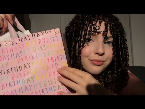 ASMR | Open birthday presents with me 🎉🎁