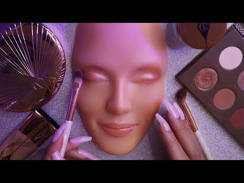 ASMR Luxury Makeup On Mannequin ✨ Relaxing And Realistic (Layered Sounds)