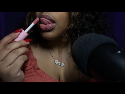 ASMR | Lipgloss Application ✨ Road To 1k Subscribers 💜✨ | brieasmr