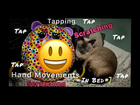 ASMR Tapping and Scratching ( 🐈 🐱 🛌) with Hand Movements In My Bed