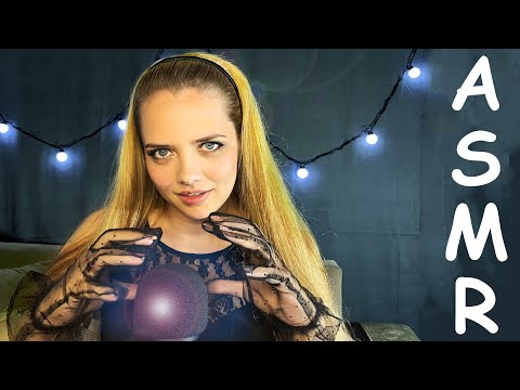 ASMR Kisses Female. Tapping And Scratching Microphone In Lace Gloves (ASMR No Talking)