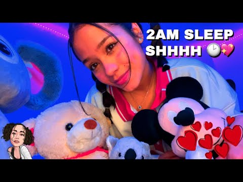 ASMR TUCKING YOU BACK INTO BED AT 2AM ROLEPLAY FOR SLEEP! Brushing Your Hair, Stuffed Animals Sounds