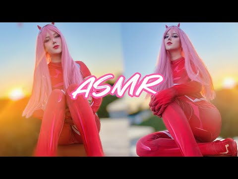 ASMR Scratching 👣 and BodySuit (02 Zero Two Cosplay)