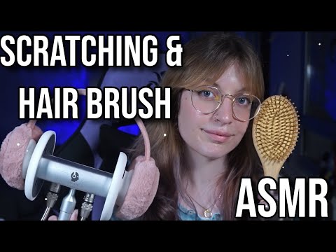 ASMR Scratching and Hair brush ✨💆🏻‍♀️ ESP&ENG