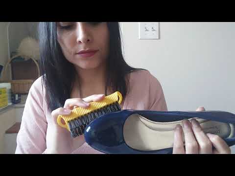 Asmr: Cleaning/scrubbing my shoes with brush