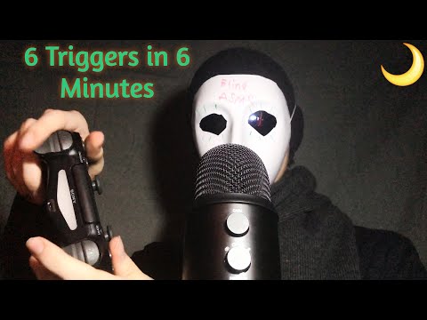 ASMR 6 TRIGGERS IN 6 MINUTES - BLIND ASMR