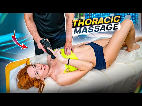 THORACIC SPINE MASSAGE, CHIROPRACTIC ADJUSTMENT AND NECK CRUNCHES FOR REDHEADS