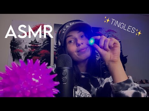 ASMR Triggers For Sleep💜 (Light Triggers + Whispering)