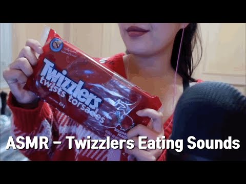 ASMR - Twizzlers Eating Sounds No Talking Chewing Candy Jelly Mouth Sounds Mukbang