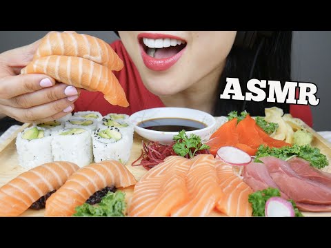 ASMR SUSHI SASHIMI PLATTER (EATING SOUNDS) NO TALKING | SAS-ASMR