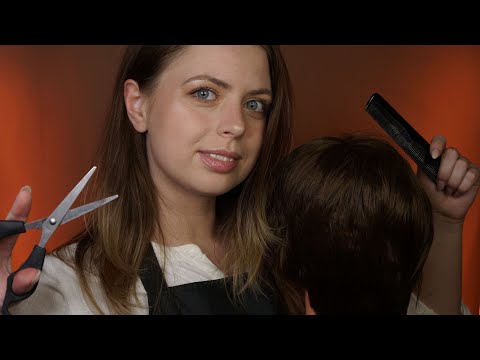 [ASMR]💈At The Barbershop: Haircut and Styling | Hair brushing, Scissors, Personal Attention For Men