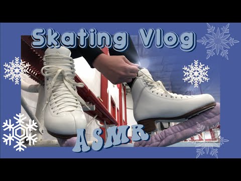 ASMR ice skating ⛸ mini vlog ❄️come skate with me! spins, edge control, back crossovers