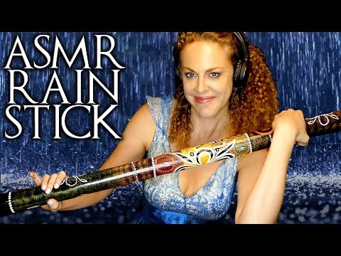 ASMR Rain Stick Sounds Binaural Soft Spoken Synthetic Water Sounds
