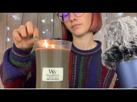 ASMR// Candle Lighting with Matches// Tapping+ fire+ matches//