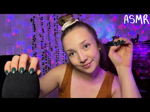 ASMR nail tapping, foam mic cover tapping, counting, mouth sounds, & more ✨💤